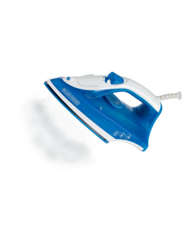 Plancha De Ropa Black Decker- 1200w-Antihaderente-Auto Clean Suela Ceramica Azul