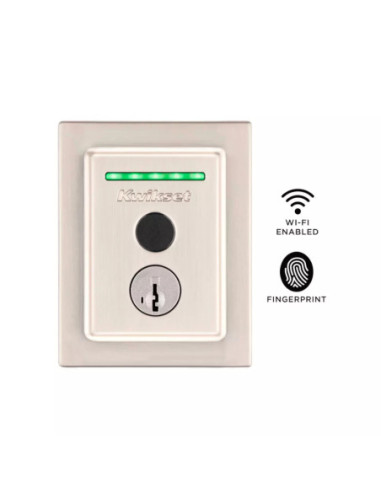 CERRADURA KWIKSET HALO SMART 100 HUELLAS DACTILARES HISTORIAL NIQUEL SATINADO