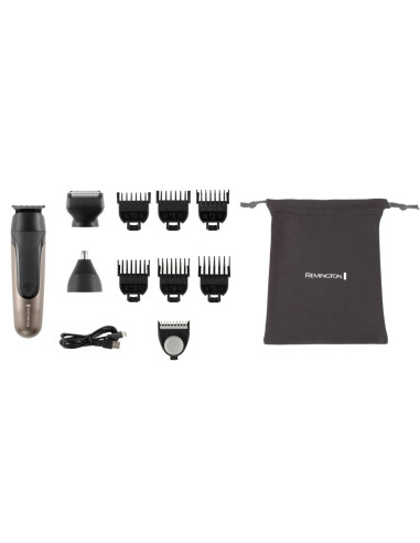 Afeitadora Kit Todo En 1 Remington Recargable 9 Piezas A Prueba De Agua Negro