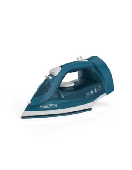 Plancha De Ropa Black Decker- 1200w Liviana Cable Retractil Suela Ceramica Azul