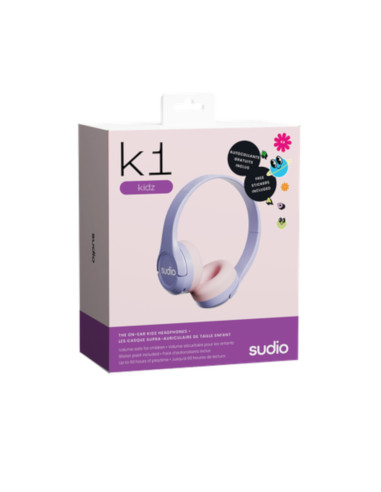 Audifonos Sudio K1 Inalambrico Para Niños 32mm Estilo Ajustable Purpura