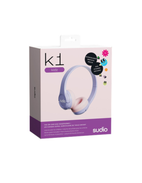 Audifonos Sudio K1 Inalambrico Para Niños 32mm Estilo Ajustable Purpura