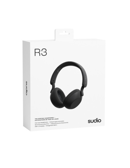 Audifonos Sudio R3 Inalambrico Estilo Deportivo Conduccion Osea 40mm Bt Negro