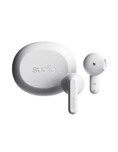 Audifonos Sudio A3 Inalambrico Estilo Tapon 12mm Bt Microf Integr Blanco