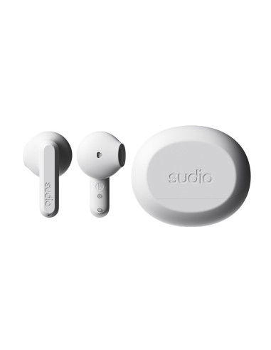 Audifonos Sudio A3 Inalambrico Estilo Tapon 12mm Bt Microf Integr Blanco