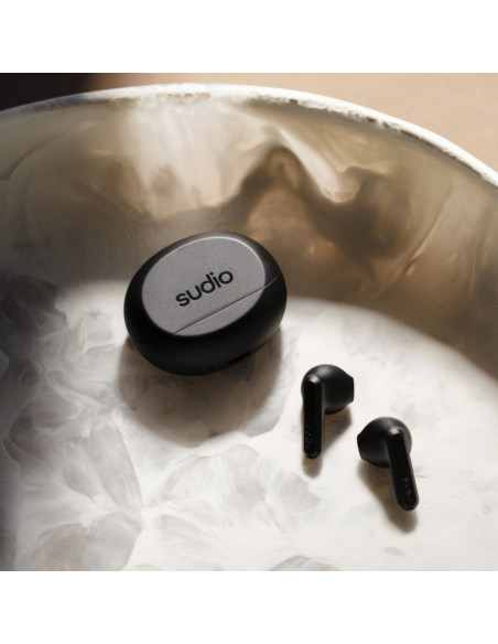 Audifonos Sudio A3 Inalambrico Estilo Tapon 12mm Bt Microf Integr Negro