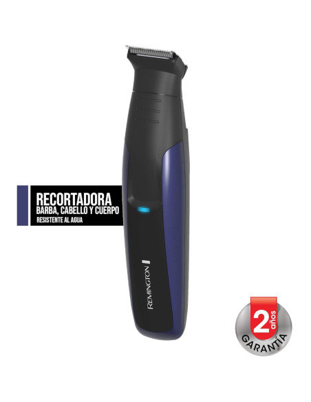 Recortadora Todo En 1 Remington Recargable 10 Pcs Cuchillas Titanio Negra-Azul
