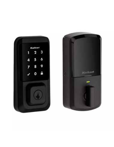 CERRADURA KWIKSET HALO SMART CON CODIGO 250 USUARIOS TACTIL HISTORIAL NEGRO MATE
