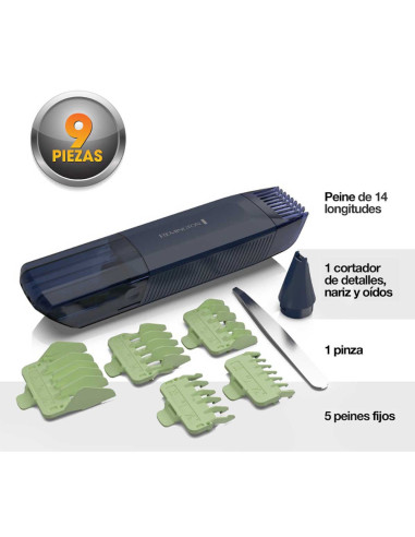 Recortadora Todo En 1 Remington Trim Fit Multifuncion Recargable 9 Piezas Azul