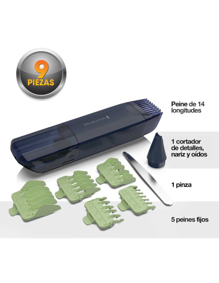 Recortadora Todo En 1 Remington Trim Fit Multifuncion Recargable 9 Piezas Azul