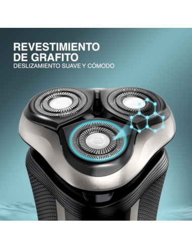 Afeitadora Recargable Remington R5style 3 Cabezas Presion Plus Inalambrica 60 Min Negra