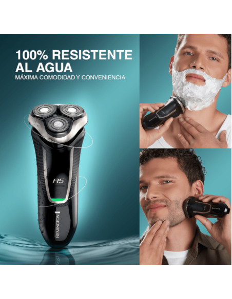 Afeitadora Recargable Remington R5style 3 Cabezas Presion Plus Inalambrica 60 Min Negra
