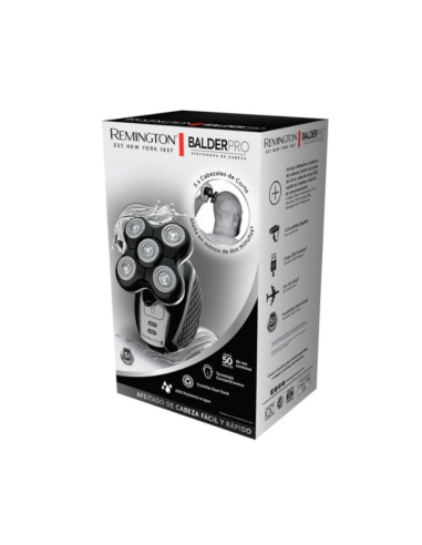 Afeitadora Recargable Remington Balder Pro 5 Cabezas Rotativa Inalambrica 50min Para Cabeza Negra