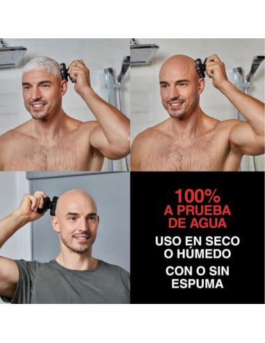 Afeitadora Recargable Remington Balder Pro 5 Cabezas Rotativa Inalambrica 50min Para Cabeza Negra