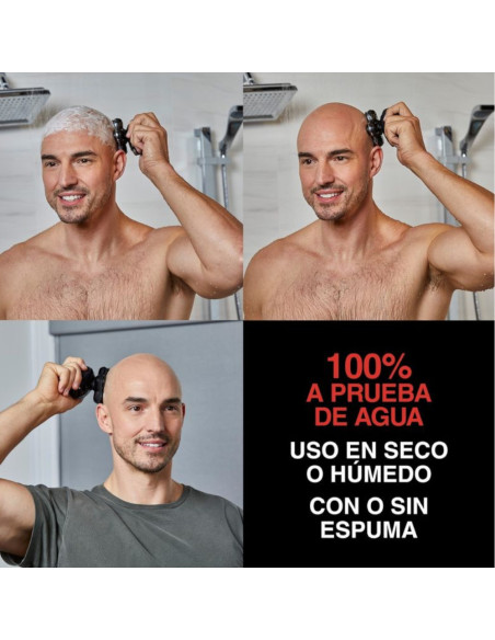 Afeitadora Recargable Remington Balder Pro 5 Cabezas Rotativa Inalambrica 50min Para Cabeza Negra