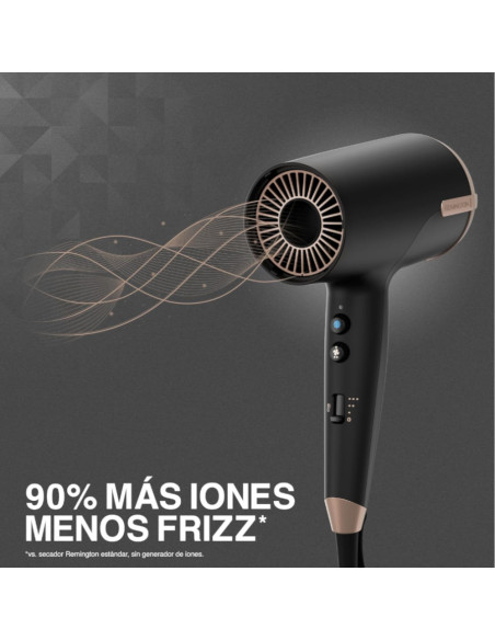 Secador De Cabello Remington Flyaway Concentrador 1900w 3 Niveles 2 Velocidades Negro