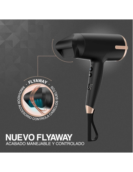 Secador De Cabello Remington Flyaway Concentrador 1900w 3 Niveles 2 Velocidades Negro
