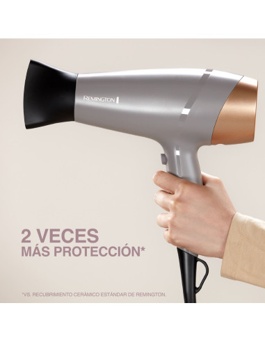 Secador De Cabello Remington Colageno-Biotin Therapy 1900w 3 Niveles 2 Vel. Color Blush
