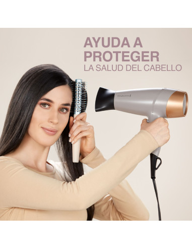 Secador De Cabello Remington Colageno-Biotin Therapy 1900w 3 Niveles 2 Vel. Color Blush