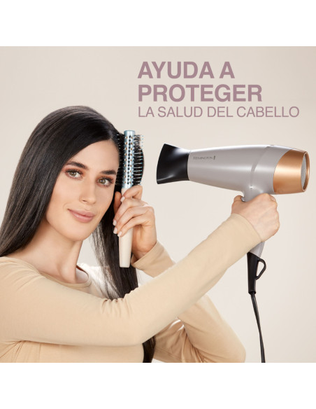 Secador De Cabello Remington Colageno-Biotin Therapy 1900w 3 Niveles 2 Vel. Color Blush