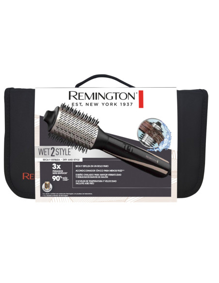 Cepillo De Aire Remington Wet2style 1200w 2 Niveles De Temperatura 2 Velocidades Color Negro