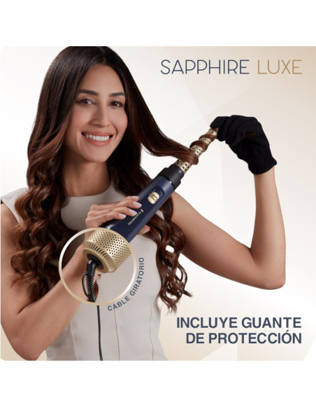 Cepillo De Aire Remington Sapphire Luxe 1000w 2 Niveles De Temperatura 2 Velocidades Color Azul Dorado