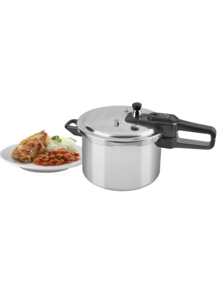 Olla De Presion Black Decker 7lts-Aluminio-Valvula De Seguridad Y Regulacion De Presion Plateado