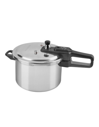 Olla De Presion Black Decker 5.5lts-Aluminio-Valvula De Seguridad Y Regulacion De Presion Plateado