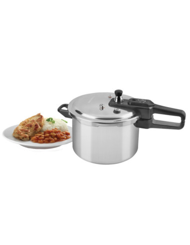 Olla De Presion Black Decker 5.5lts-Aluminio-Valvula De Seguridad Y Regulacion De Presion Plateado