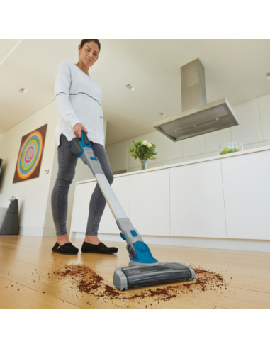 Aspiradora Black Decker Inalambrica 2 En 1-Piso Y De Mano-Recargable Gris-Azul