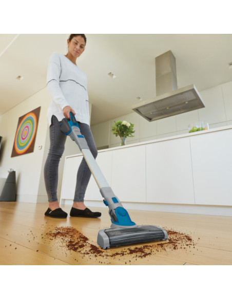 Aspiradora Black Decker Inalambrica 2 En 1-Piso Y De Mano-Recargable Gris-Azul