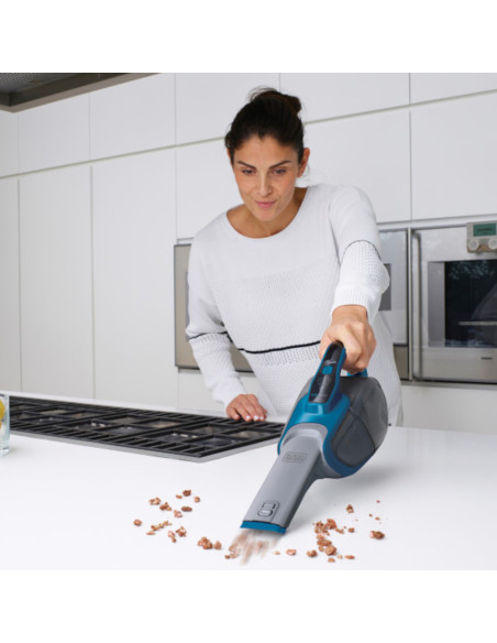 Aspiradora Black Decker Inalambrica 2 En 1-Piso Y De Mano-Recargable Gris-Azul