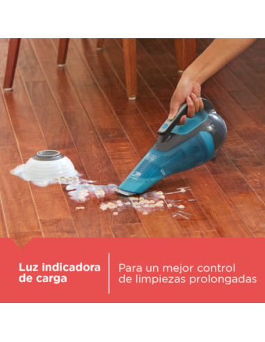 Aspiradora De Mano Black Decker Inalambrica Recargable Liquidos Y Solidos Turquesa