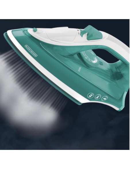 Plancha De Ropa Black Decker- 1200w-Antihaderente-Auto Clean Suela Ceramica Verde
