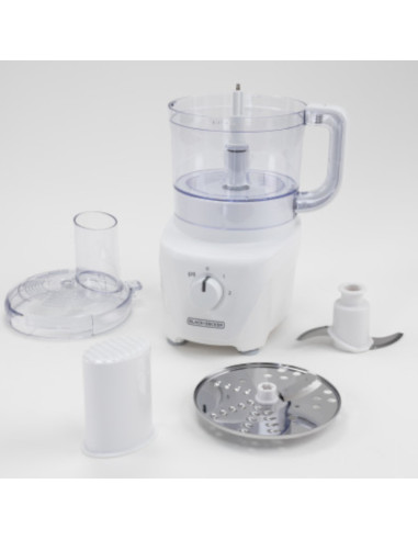 Procesador De Alimentos Black Decker 850w 8tazas Perilla Pulso Blanco
