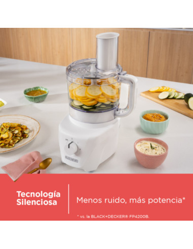Procesador De Alimentos Black Decker 850w 8tazas Perilla Pulso Blanco