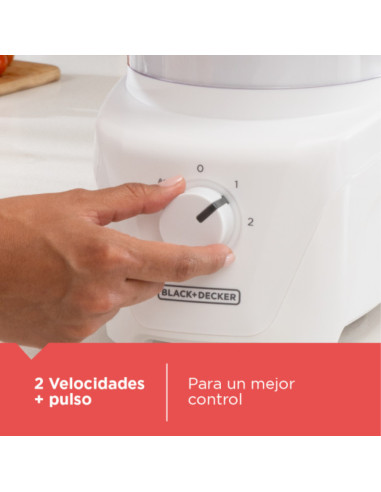 Procesador De Alimentos Black Decker 850w 8tazas Perilla Pulso Blanco