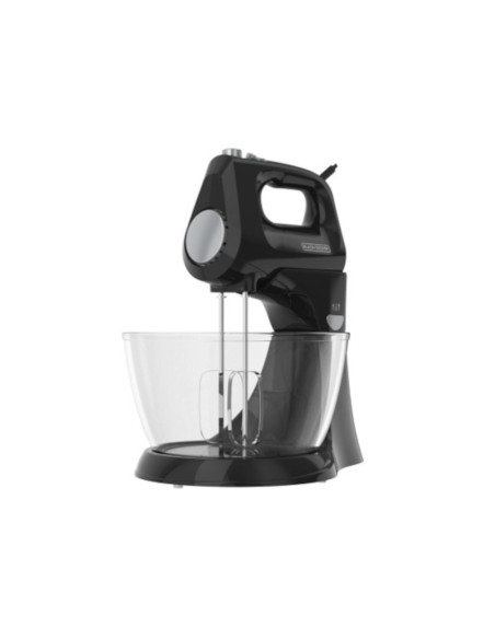 Batidora De Pedestal Black Decker 250w 5 Velocidades + Turbo 2 Tazones Acero Inox.-Vidr Negro