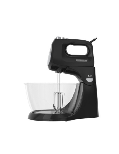 Batidora De Pedestal Black Decker 250w 5 Velocidades + Turbo 2 Tazones Acero Inox.-Vidr Negro