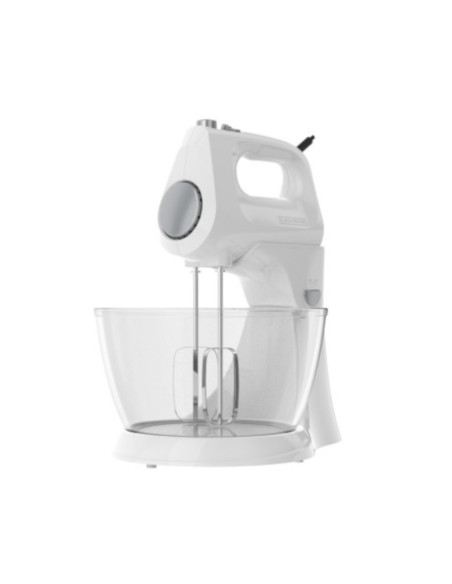 Batidora De Pedestal Black Decker 250w 5 Velocidades 2 Tazones Vidr.-Plast. Turbo Blanca