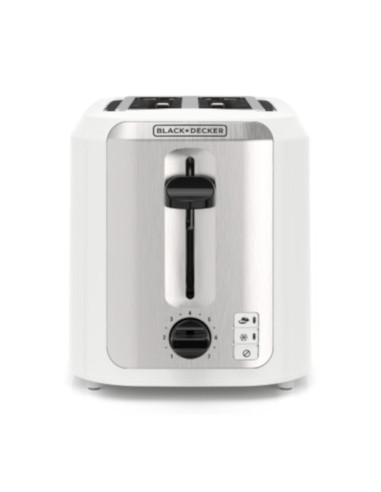 Tostadora Black Decker 2 Rebanadas 750w 7 Niveles Blanca