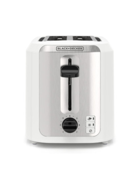 Tostadora Black Decker 2 Rebanadas 750w 7 Niveles Blanca