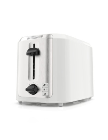 Tostadora Black Decker 2 Rebanadas 750w 7 Niveles Blanca