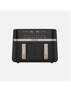 Freidora De Aire Black Decker Dual- 9lts - 2 Cestas- Funciones Preprogramadas Pantalla Tactil Negro