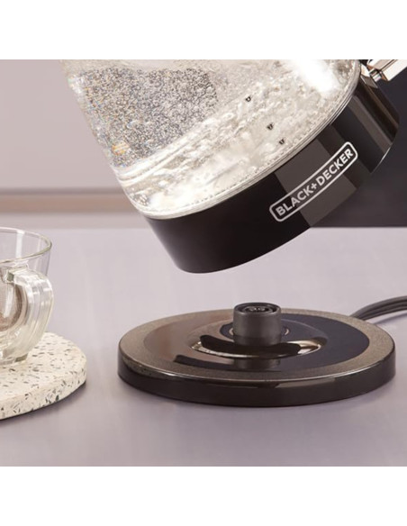 Tetera Electrica Black Decker-1.7 Lts-Luz Led-Apagado Automatico-Base Giratoria Negro