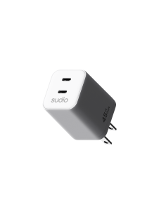 Cargador Tipo Usb-C 45w - 2 Puertos Blanco