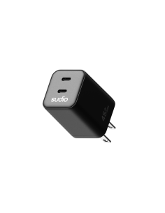 Cargador Tipo Usb-C 45w - 2 Puertos Negro