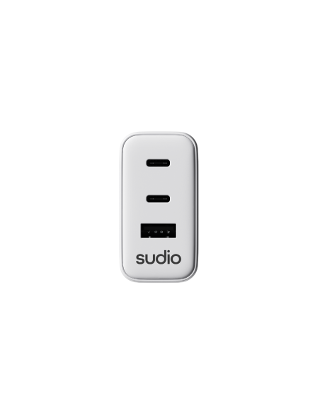 Cargador Tipo Usb-C 65w - 2 Puertos Usb-C 1 Puerto Usb-A Blanco