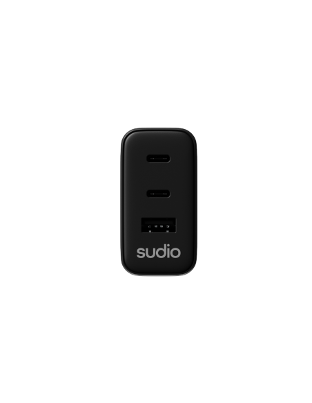 Cargador Tipo Usb-C 65w - 2 Puertos Usb-C 1 Puerto Usb-A Negro