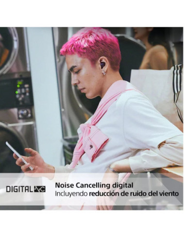 AUDIFONOS SONY INALAMBRICO ESTILO TAPON 5 8MM BT  20 20KHZ MICROF  INTEGR  15H DUR  IPX4 CANCELA RUIDO NEGRO